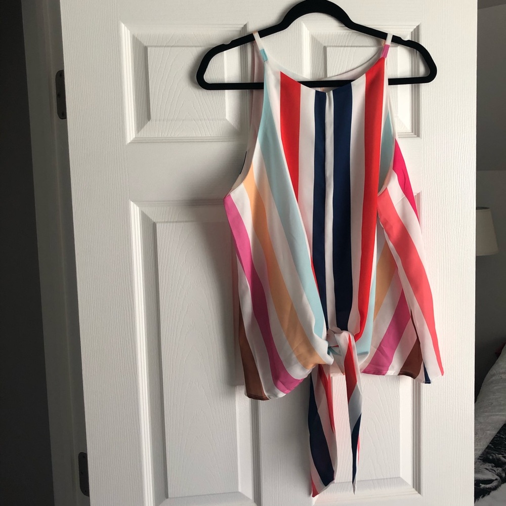 Multi colored print women’s tank top, never worn